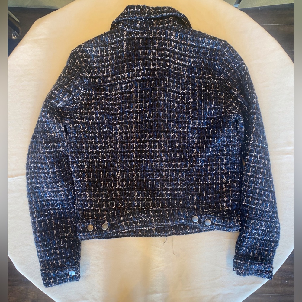 Gap Button Down Tweed Jacket Euc - image 5